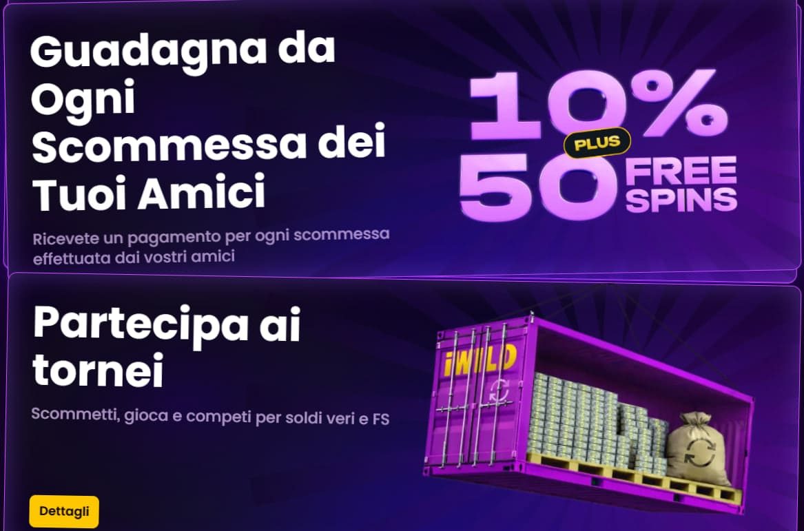 Bonus iWild Casino - Pacchetto di Benvenuto fino a €4.000 image 3